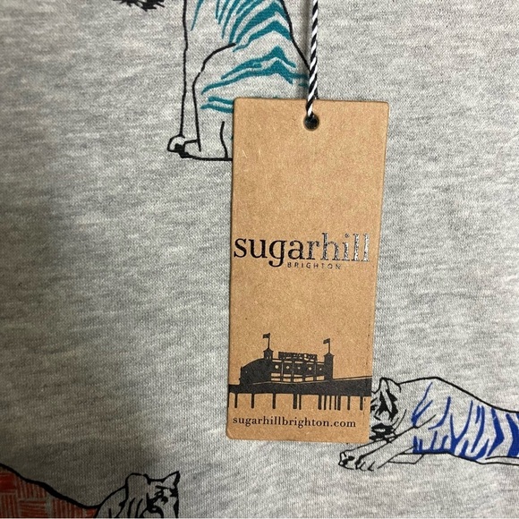 NWT Sugarhill Brighton Alanis tiger sweatshirt multicolor size 10 - Picture 2 of 7